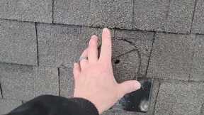 Roof leak due to bad roof install and nail placement / How to find a roof leak