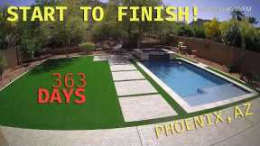 Pool Construction - Time Lapse in Phoenix, Arizona