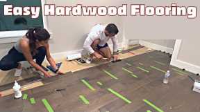 Beginner Hardwood Flooring Installation, EASY Floating Floor Method | Builds by Maz