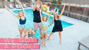 OUR NEW POOL INSTALLATION - we share the process, timeline, brand, cost, furniture and family fun!