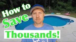 How to SAVE MONEY when building a POOL. | Save thousands on the cost of an inground swimming pool.