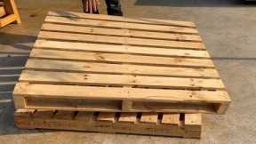 Transforming Old Pallets into a Unique Outdoor Seating Set // Using Only Recycled Pallets