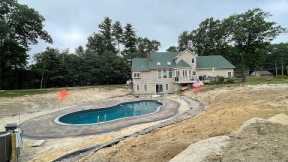 Inground Swimming  Pool Landscaping in 7 days #swimmingpool #landscape #ingroundpool #pavers