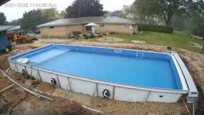 Radiant Vinyl Inground Swimming Pool Construction Install Time-Lapse