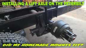 PETERBILT FRAME STRETCH PT14. MOUNTING AND PLUMBIMNG LIFT AXLE W/ AUXILARTY AIR TANK