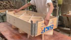 Practical Recycled Wood Project With Life // How To Make A Multi Purpose Shelf From Dismantled Wood