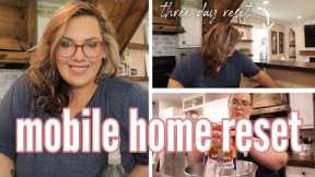*NEW* MOBILE HOME RESET | get it all done with me in my single wide trailer | PRODUCTIVE WEEKEND!