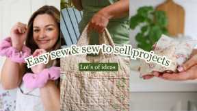 Easy sew projects, sew to sell ideas including DIY towel scrunchies 🧵