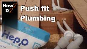 Push fit plumbing How to install  connect plastic water pipes in a bathroom