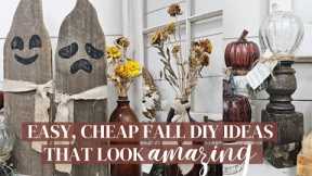 Fall and Halloween DIY ideas and decor  •  Fence Board and Wood spindle projects