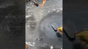 Flat roof repair torchdown patch. #shorts #roof #roofer #roofing #roofershelper #fyp #repair