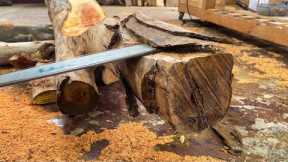 DIY Wood Projects // Turning Discarded Wood Trunks into Plant Stands