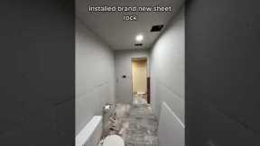 Before and After of the renovated bathroom at the Flip House! #bathroomrenovation