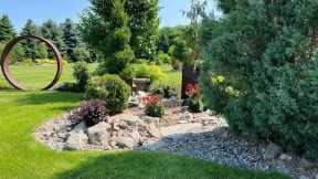 Landscaping Ideas | Plants, Pathway, Metal Planters, Rock