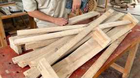 Talented Carpenter Turns Waste Wood Into Fancy Colored Dining Table / Woodworking Projects