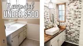 BATHROOM REMODEL UNDER $500 🔨