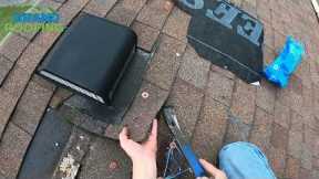 Roof wind damaged  missing shingles - shingle repair uncut