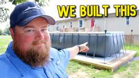Building a Pool Base for OUR FIRST POOL! - Above Ground Intex Ultra XTR 26355EH