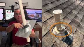 ROOF LEAK? Roof Vent Collar Flashing Defect EASY Repair.