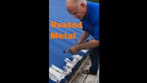 Repair Metal Roof Leaks #shorts #metal roofs #leakrepair