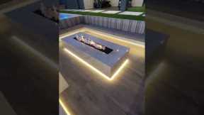 How much does a sunken seating area cost? 💸 #luxuryhome #backyarddesign #pool #firepit