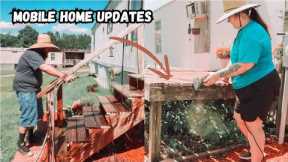 MOBILE HOME UPDATES // DAY 2 of BEGINNER HOMESTEADING SPRING PROJECTS