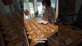 $2,000 pallet wood desk #woodworking #DIY #upcycling #epoxyresin