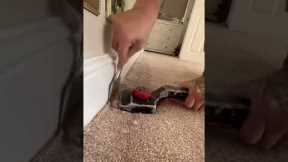 HOW TO STRETCH, TUCK AND SCRUB A CARPET LIKE A PRO #carpet #fitting #homeimprovement #diy #shorts