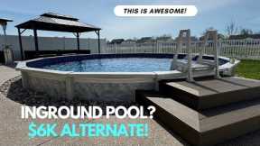 Doughboy above ground pool, ￼In ground😁.  Inground pool for cheap.