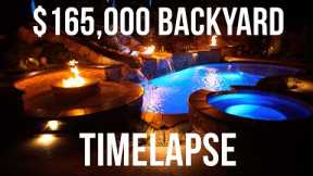 Incredible Pool Construction Time-lapse. Watch $165,000 Backyard Built In 7 Minutes.