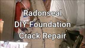 Another Crack fixed by Radonseal - DIY Foundation Hairline Crack Repair