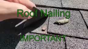 Roof leaking due to bad nailing / nail placement