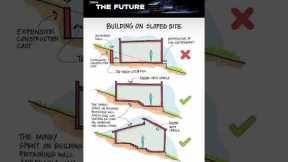BUILDING ON SLOPED #shorts #civilengineering065 #viral