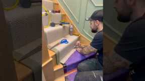 How To Install Carpet (STAIR RUNNER) #diy #carpet #howto
