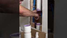 Repair Coupling on a 3” vent #plumbingservice #sparkies #electrician #trades #coupling #primer #pvc