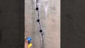 FOUNDATION CRACK REPAIR! Easy Fix. #diy #construction #tools