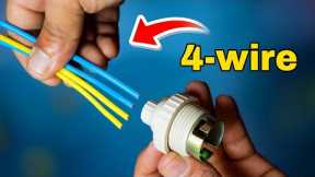 How to wire a 4-wire lamp socket safely / Home Wiring Tips