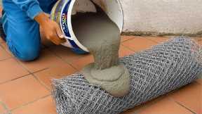 Pour Cement into Iron Mesh and see what most people don't even imagine happens! Creation Tips