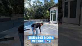 Custom Pool Decking Materials‼️👀 #custom #construction #regalpoolshouston #pool #decking #yt