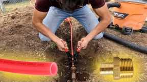 How to Connect PEX Pipe to Old Galvanized Pipe. How to fix a water leak outside your house