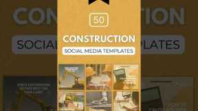 50 Construction Company Social Media Templates | Canva Templates for Contractors