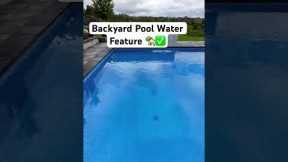 Backyard Pool Design Water Feature Wall #construction #backyardmakeover #landscape #backyardpool