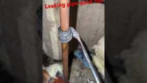 Temporarily fix leaky pipes with this trick! #plumbing #leaks #flood #water